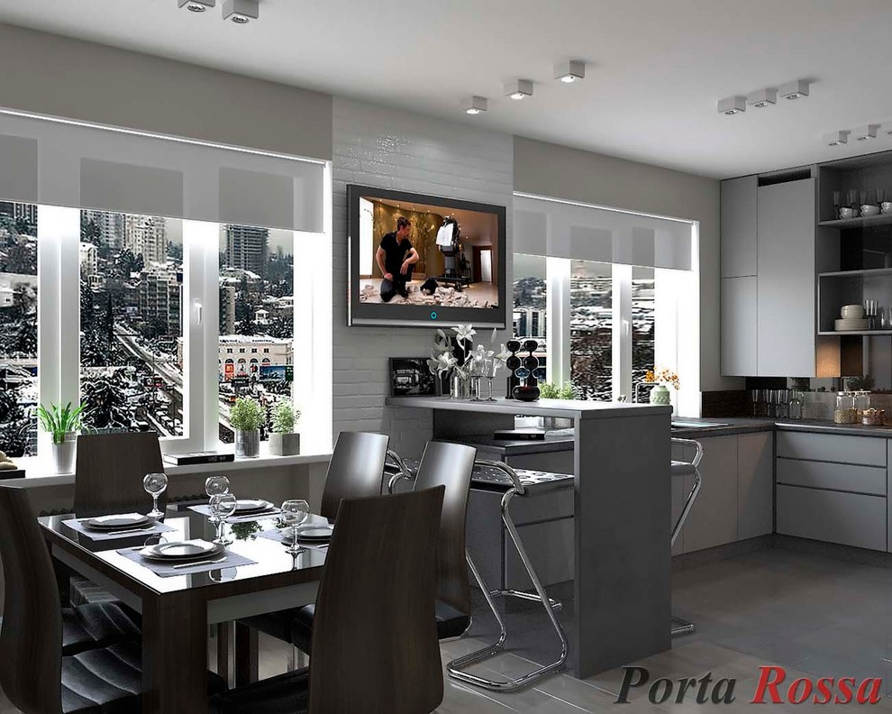 Kitchen design in Loft style