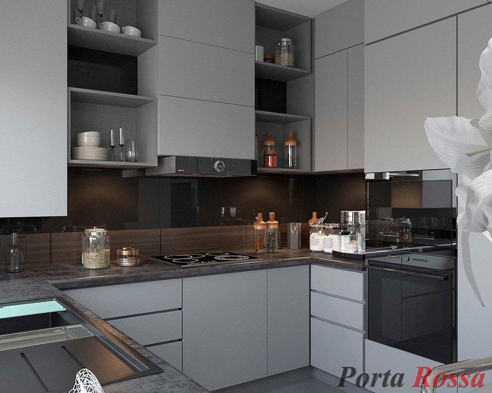 Kitchen design in Loft style