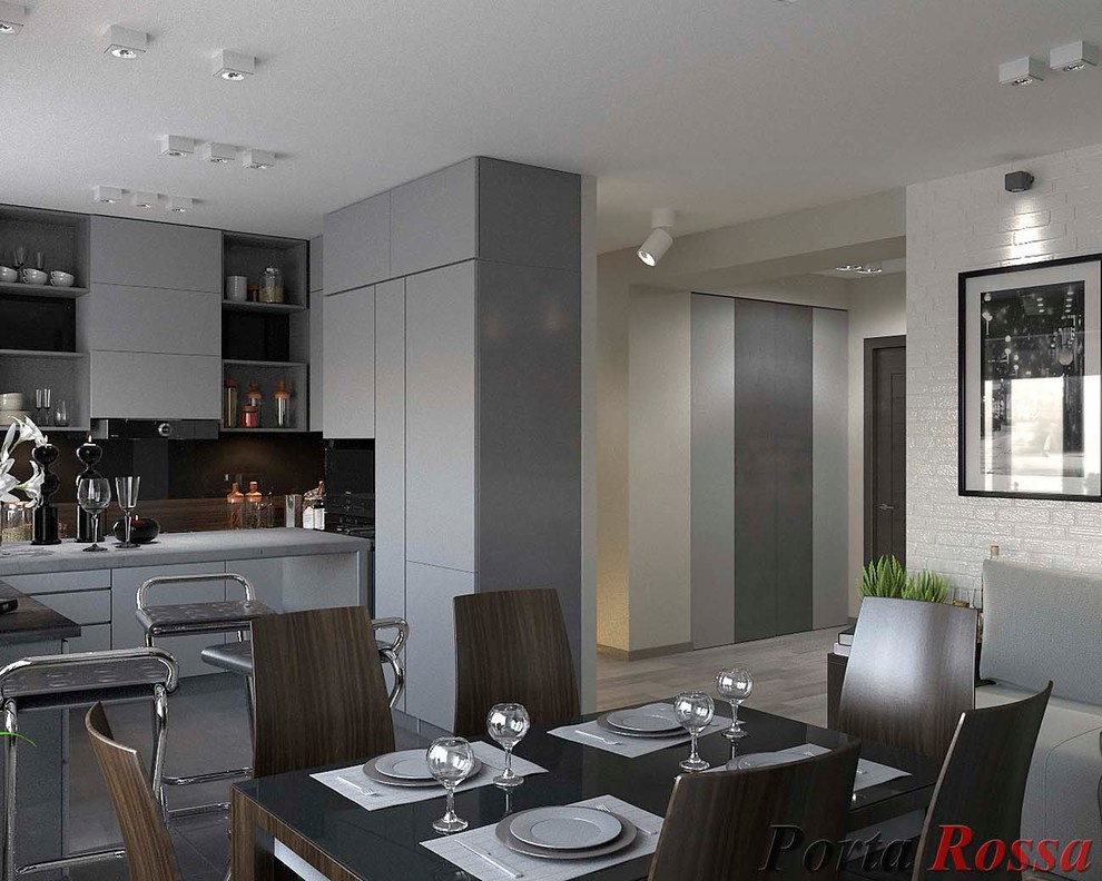 Kitchen design in Loft style