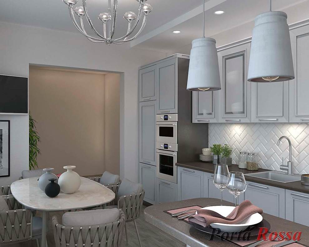 Kitchen studio design in Contemporary style