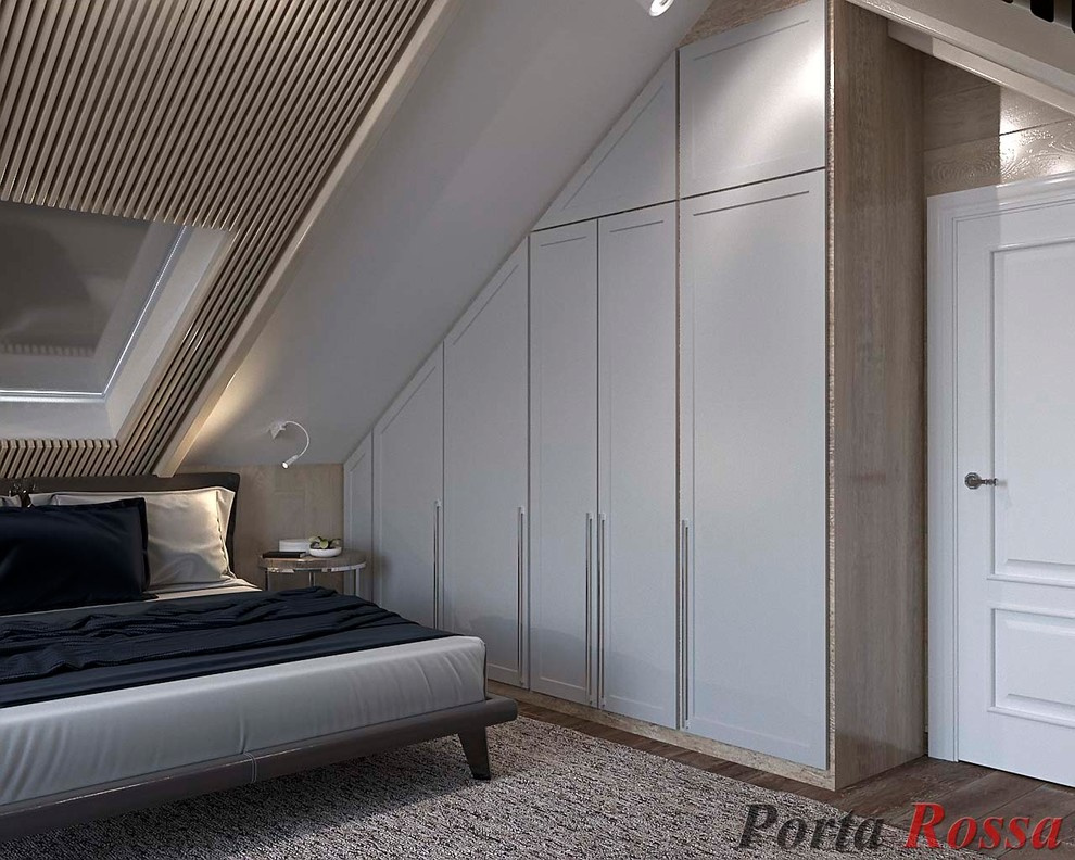 Bedroom design in Scandinavian style)