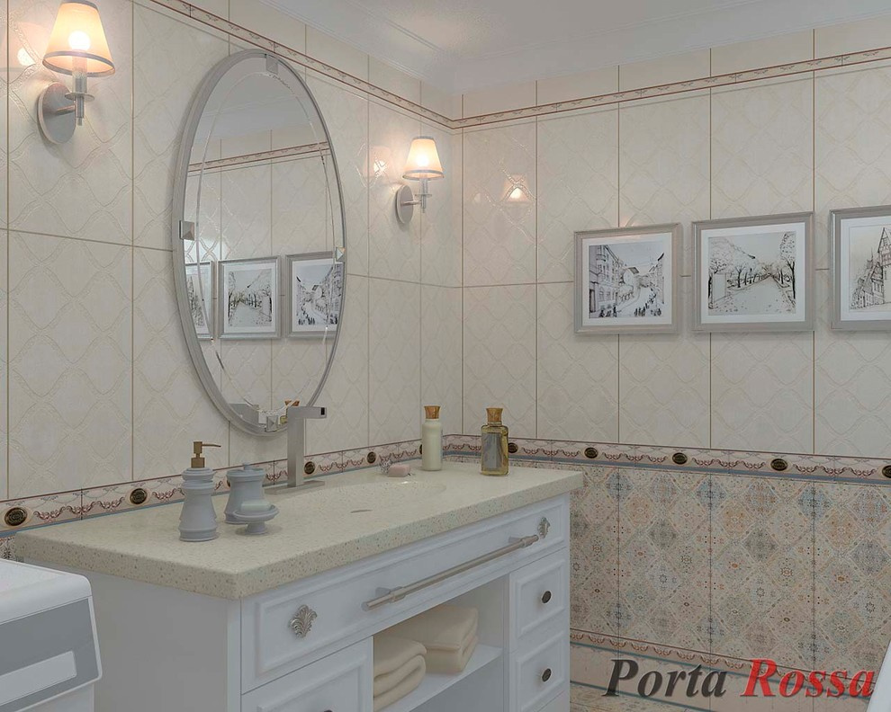 Bathroom design in Provence style