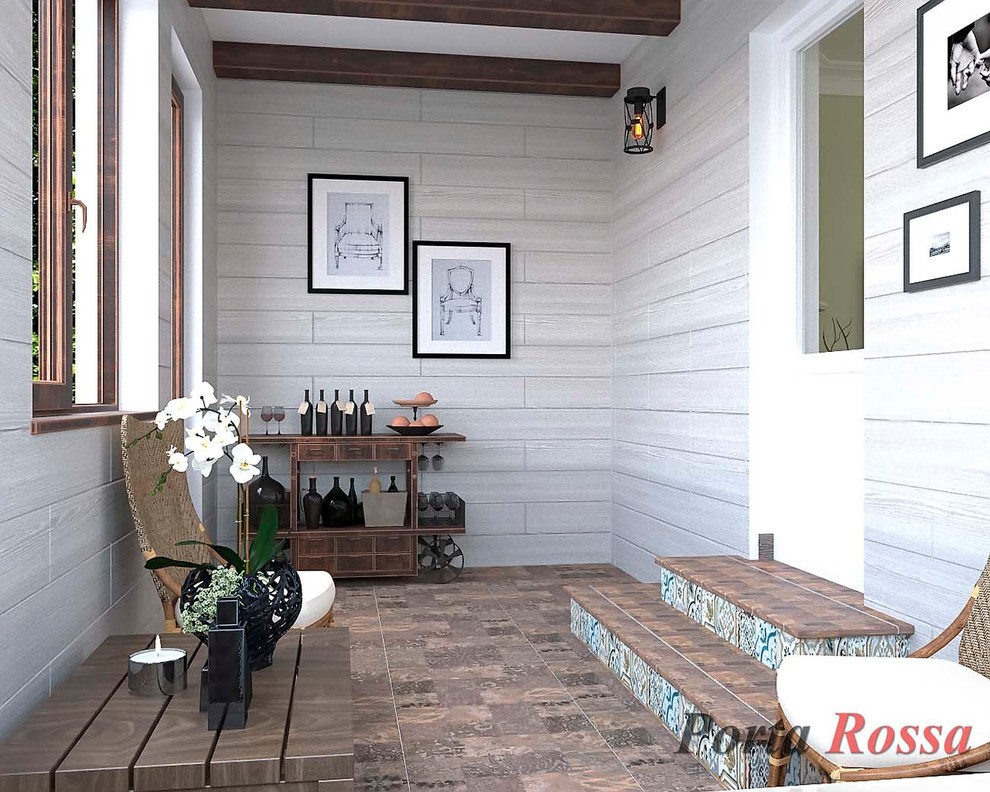 Terrace design in Provence style