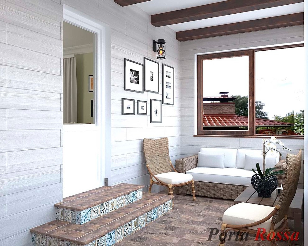 Terrace design in Provence style