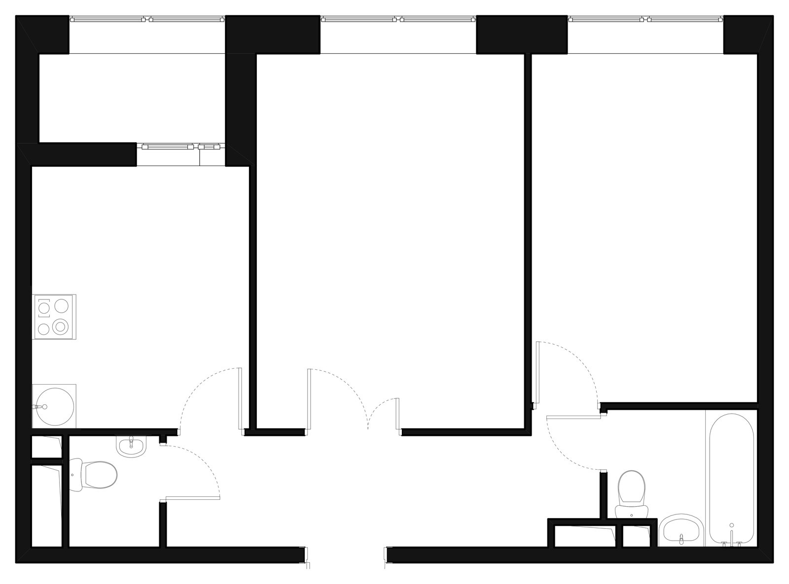 Белая квартира на набережной в ЖК Ривер парк