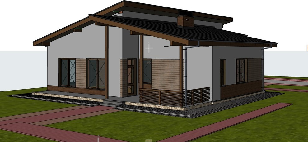 Обложка проекта: Одноэтажный дом в Московской области