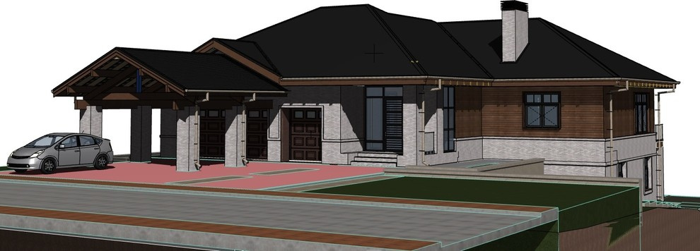 Дом на рельефе