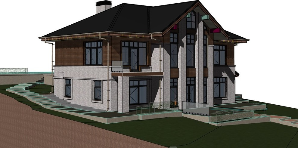 Дом на рельефе