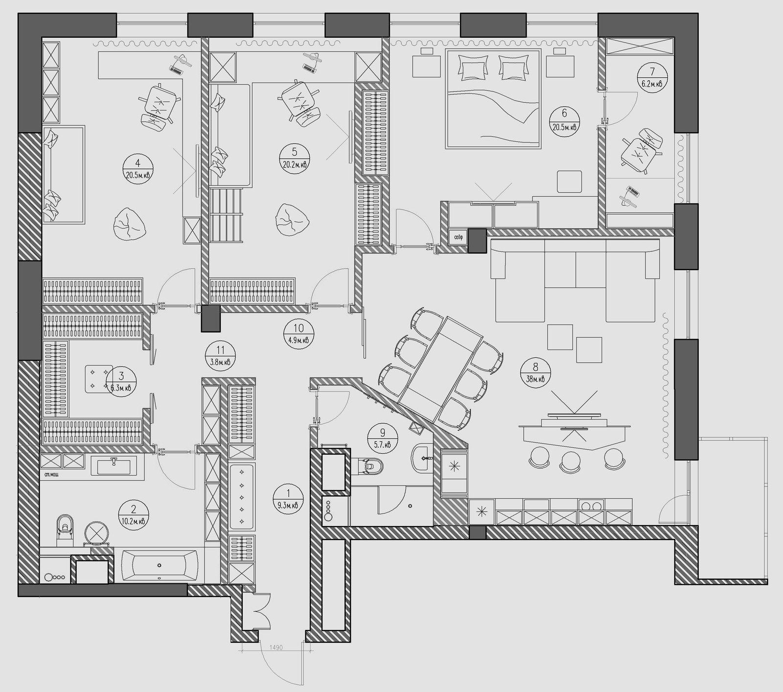 Нордическая квартира в центре Москвы