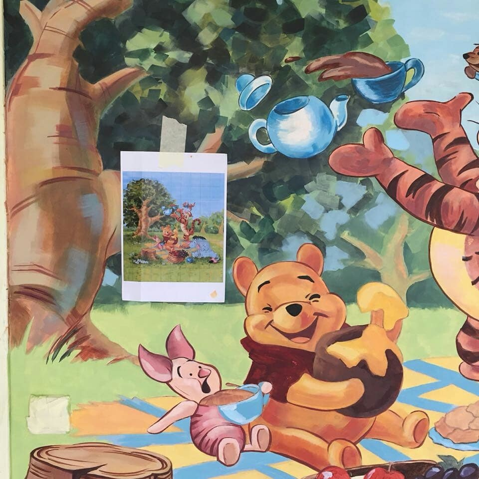 Роспись в детской "Винни Пух"