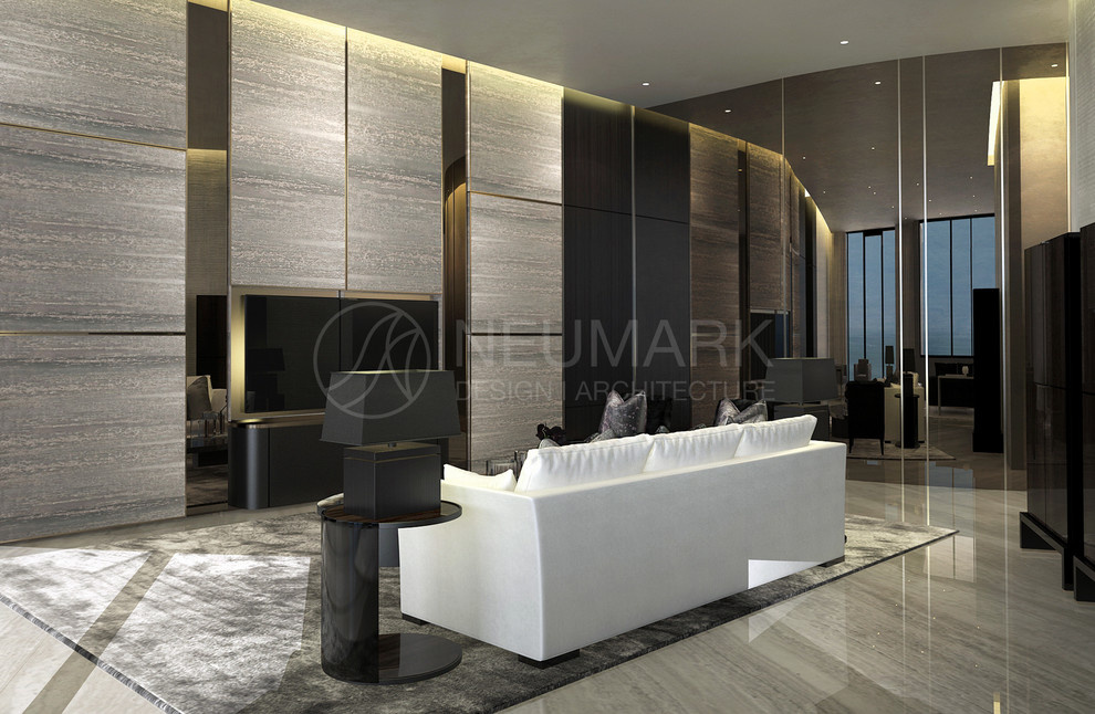 Porsche Tower Apartment. Апартаменты в Porsche Design Tower.