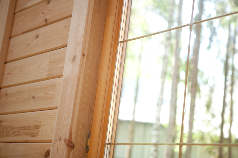 Деревянные окна в домах из клееного бруса