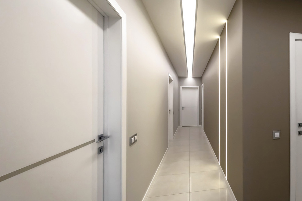 Дизайн квартиры в современном стиле с  акцентами.