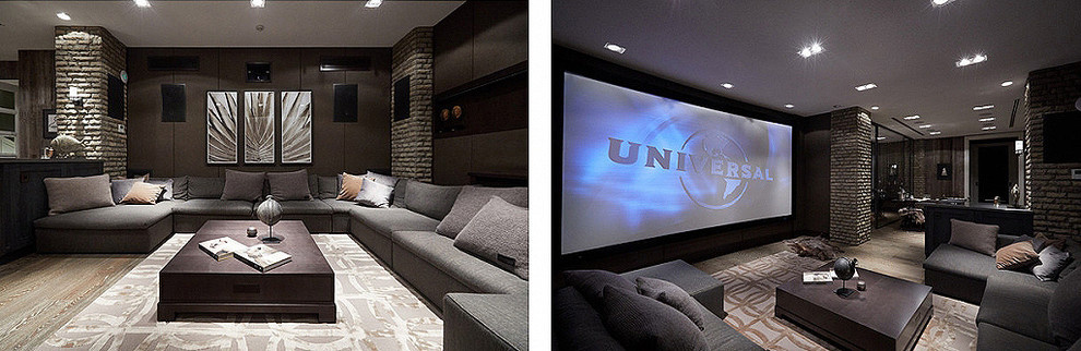 Synthesiрованный домашний кинотеатр для частного дома в клубном поселке, Москва