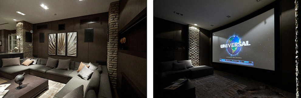 Synthesiрованный домашний кинотеатр для частного дома в клубном поселке, Москва