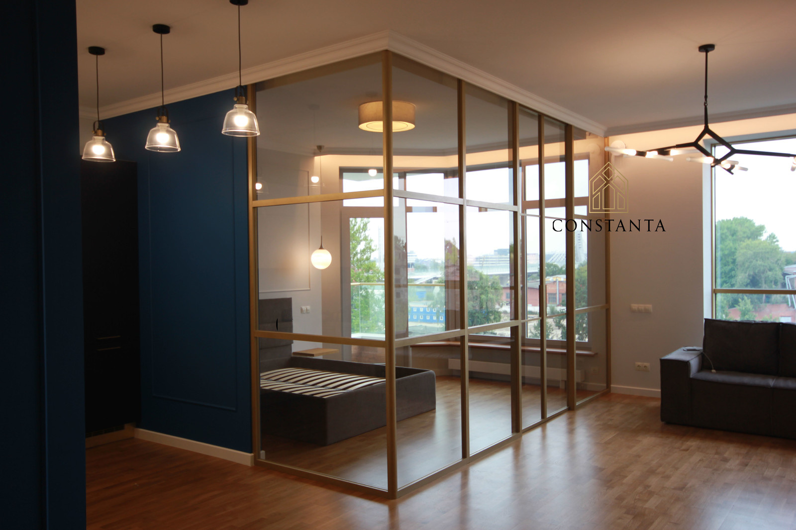 Лофт Перегородки  в ЖК "Леонтьевский Мыс"