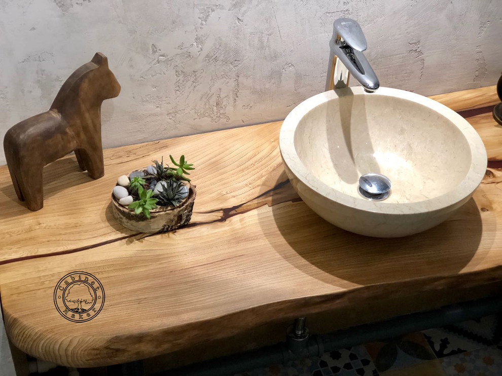 Обложка проекта: Столешница в ванную комнату из слэба карагача