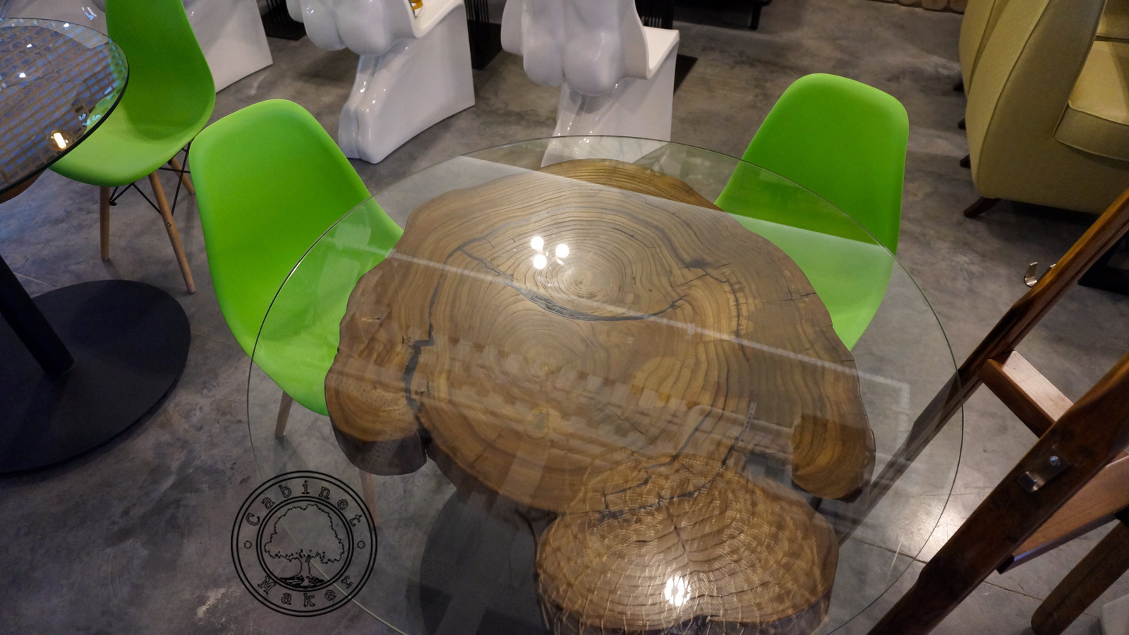 Столы из поперечных слэбов карагача