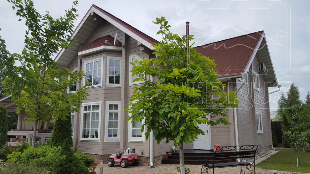 Стильный дома из клееного бруса в московской области