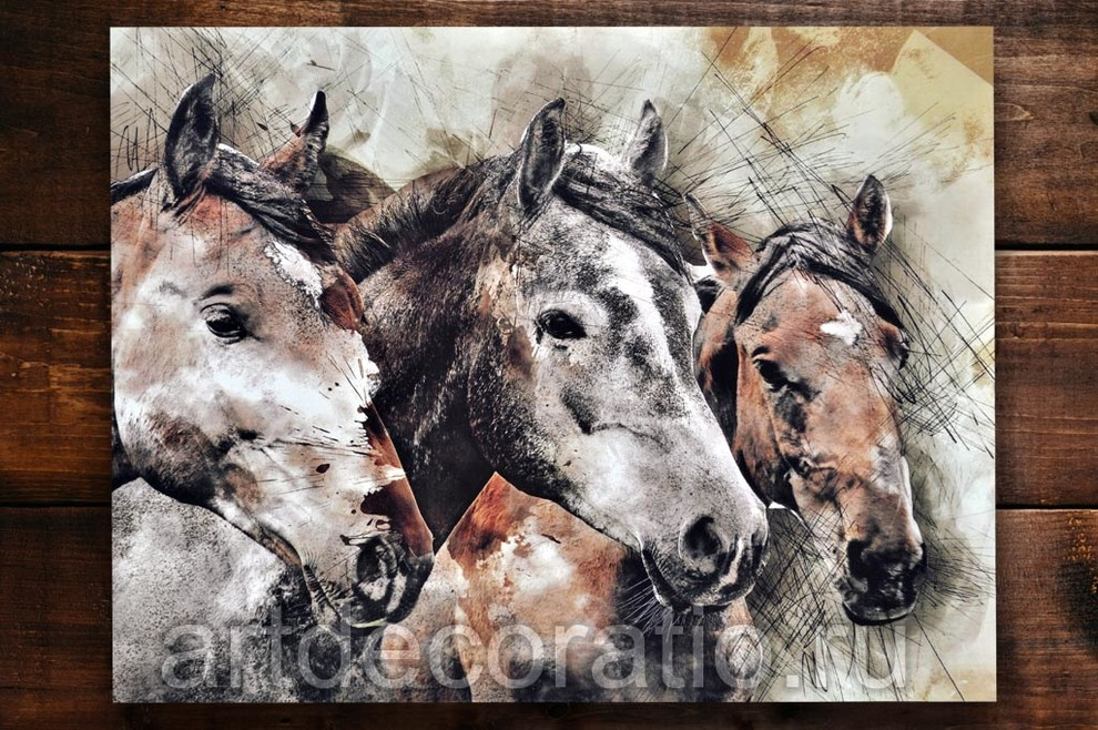 Панно "Лошади".