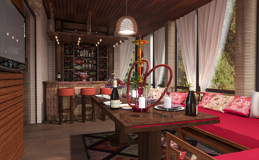 Обложка проекта: Веранда в восточном стиле