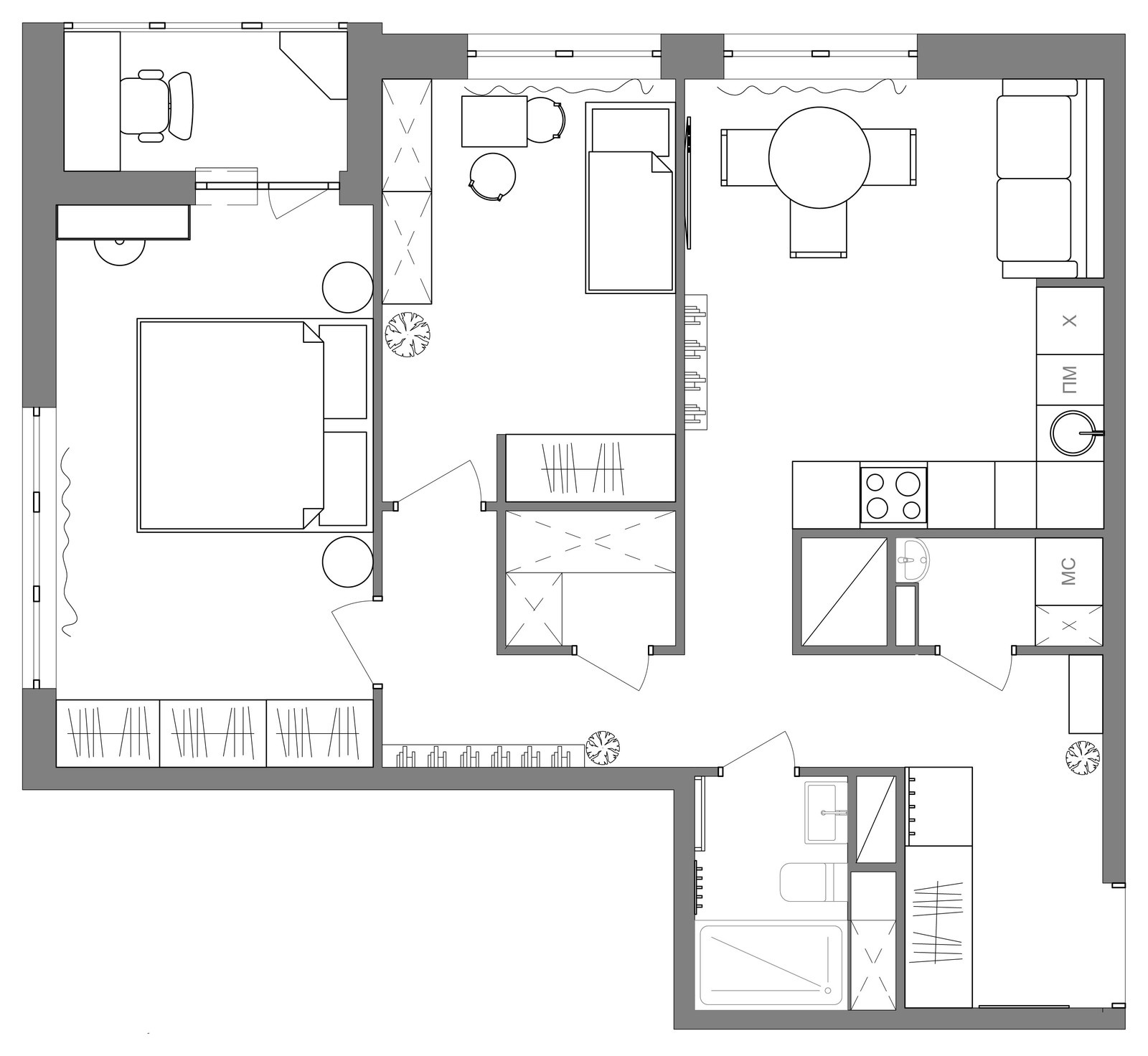 Квартира в скандинавском стиле, Жк "Ultracity"