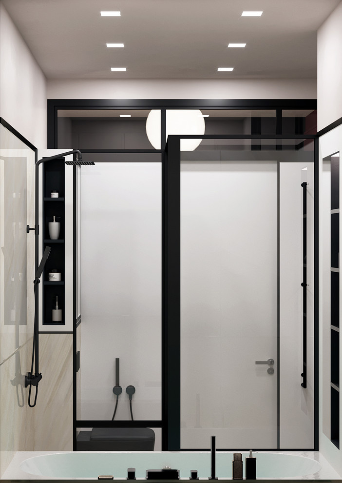 Однокомнатная квартира в стиле лофт с элементами классического стиля