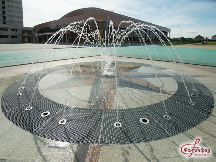 Светодинамический плоскостной фонтан в Тамбове