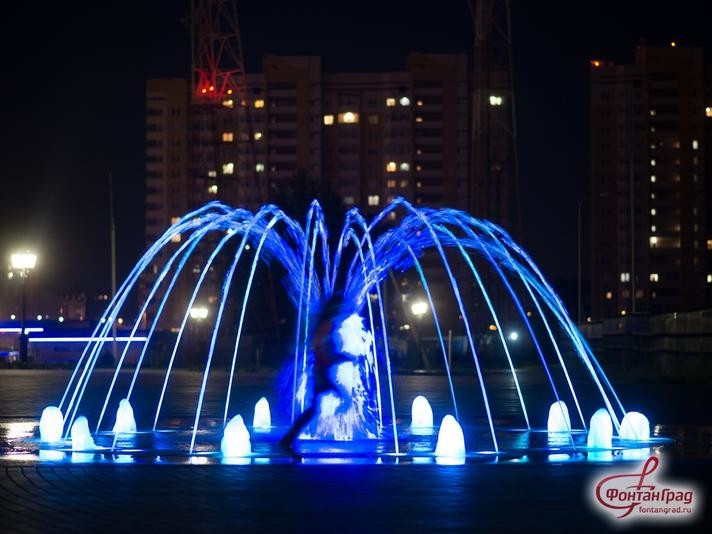 Светодинамический плоскостной фонтан в Тамбове