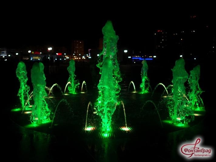 Светодинамический плоскостной фонтан в Тамбове