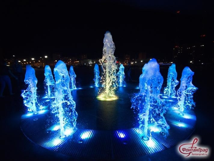 Светодинамический плоскостной фонтан в Тамбове