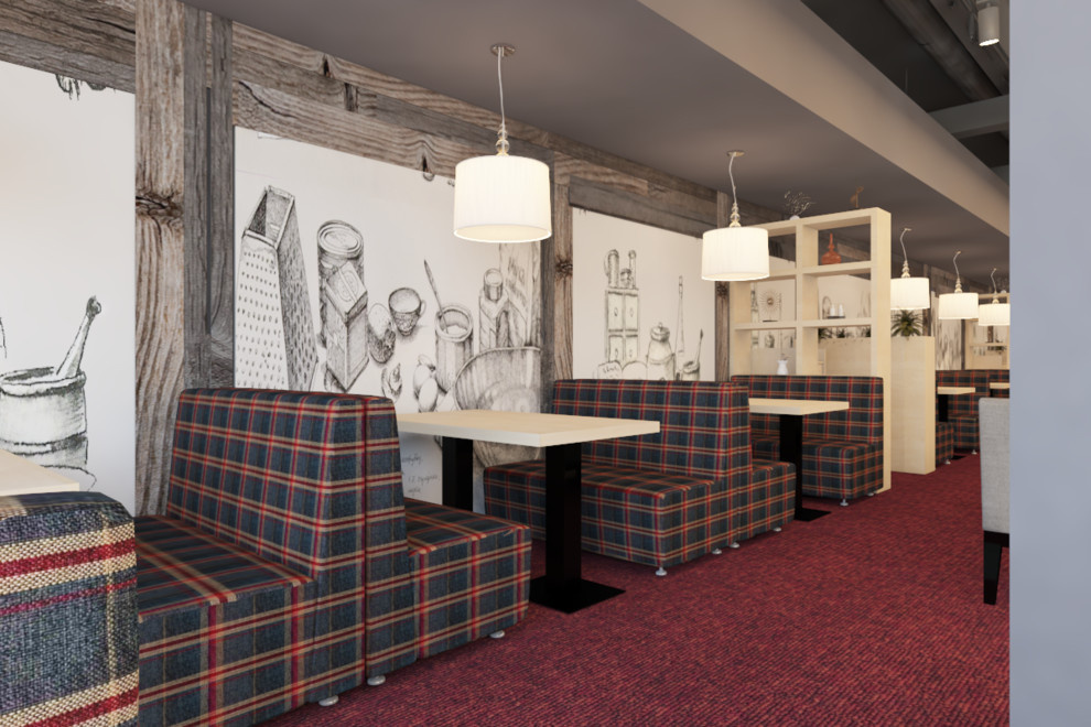 Ресторан LaFamiglia 150 посадочных мест.