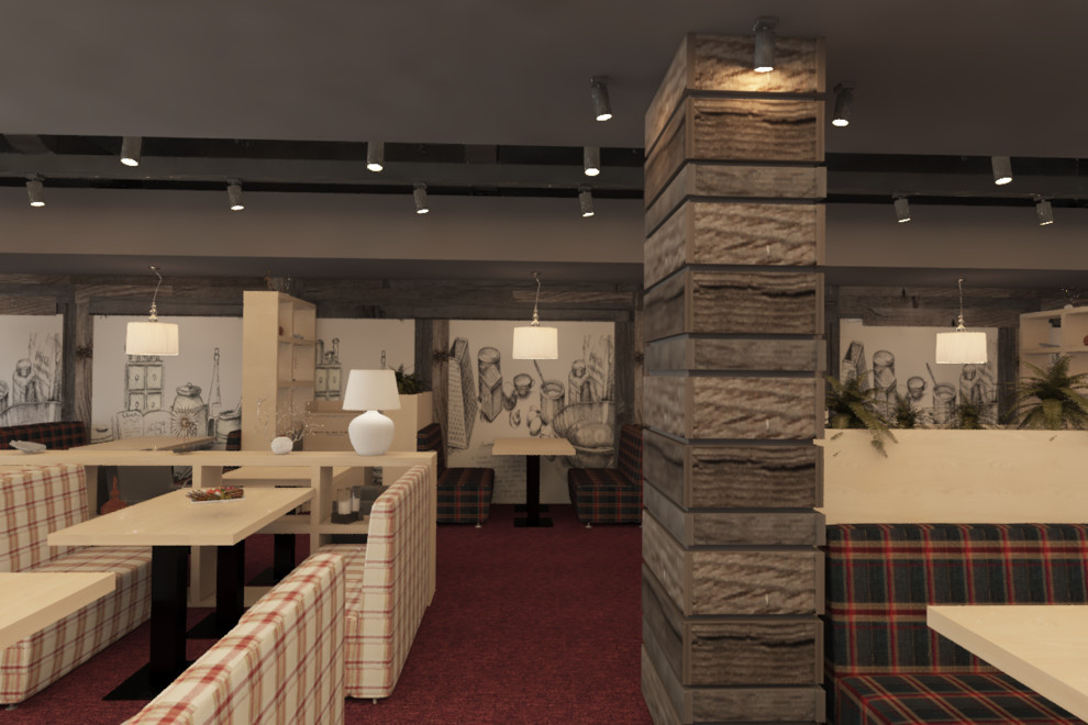 Ресторан LaFamiglia 150 посадочных мест.