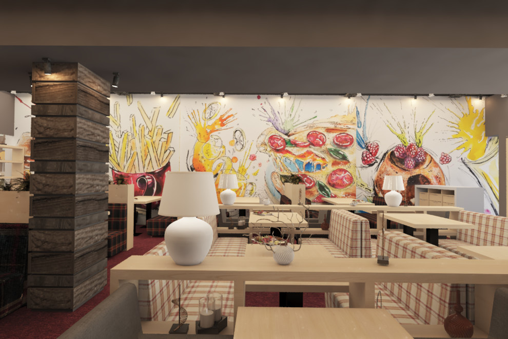 Ресторан LaFamiglia 150 посадочных мест.