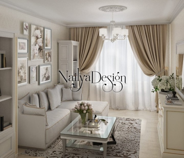 Небольшая гостиная в  стиле неоклассика