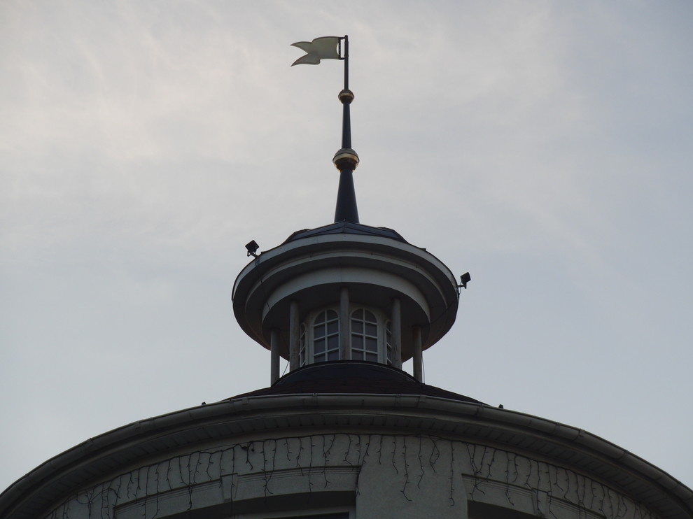 Декоративные тумы и колпаки, окрытие парапетов и купол на Бизнес центр