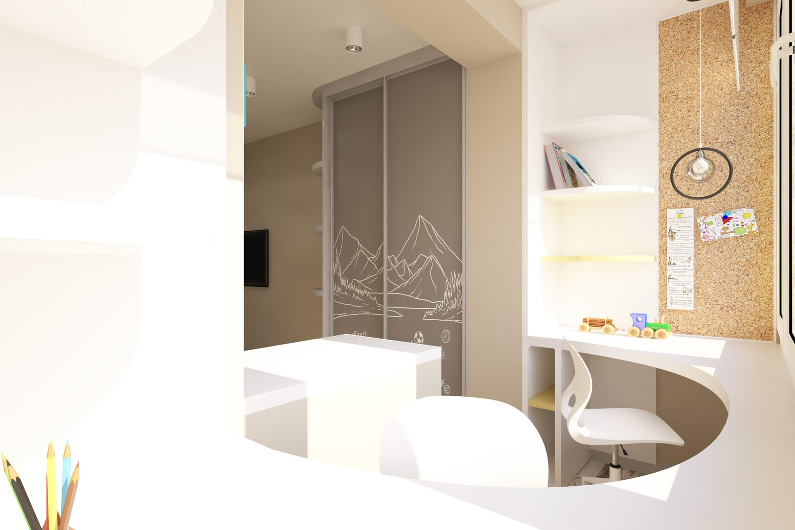 Детская с именным панно