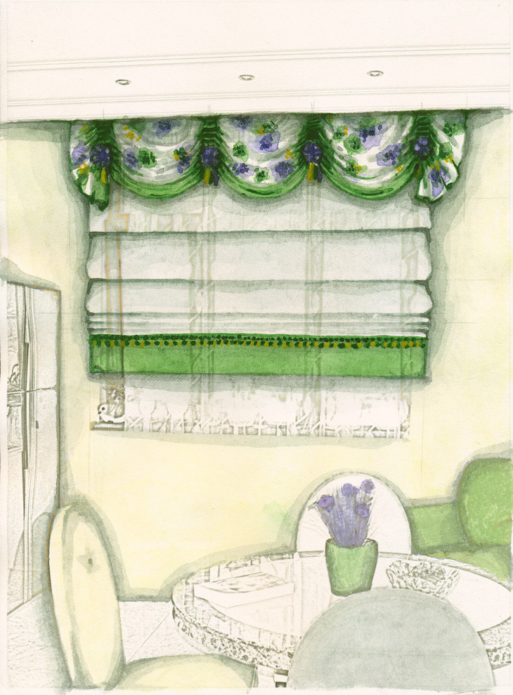 Обложка проекта: "Сочная" цветочная кухня с декором ручной работы.