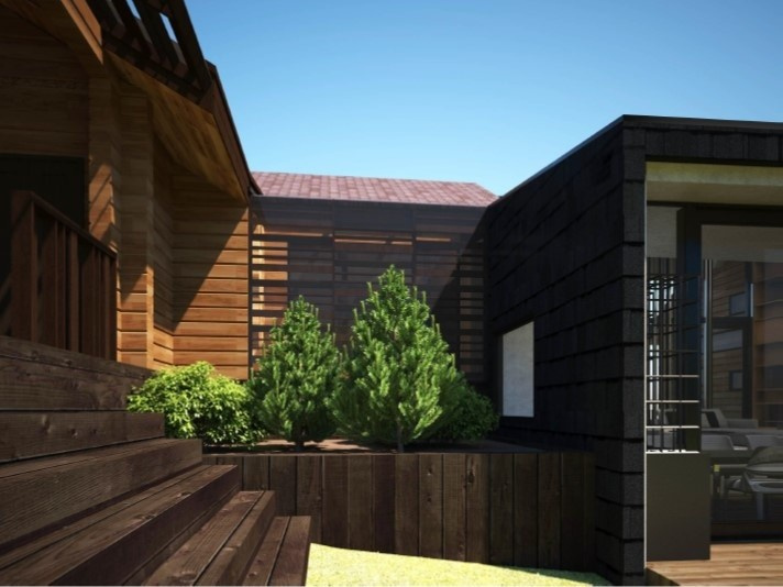 Дизайн-проект объединения двух домов