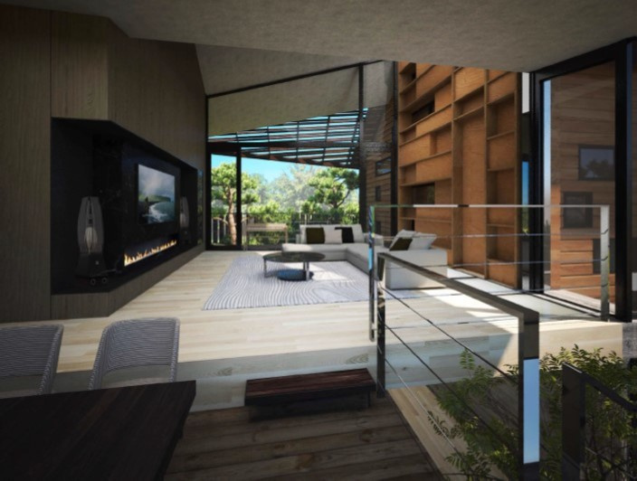 Дизайн-проект объединения двух домов