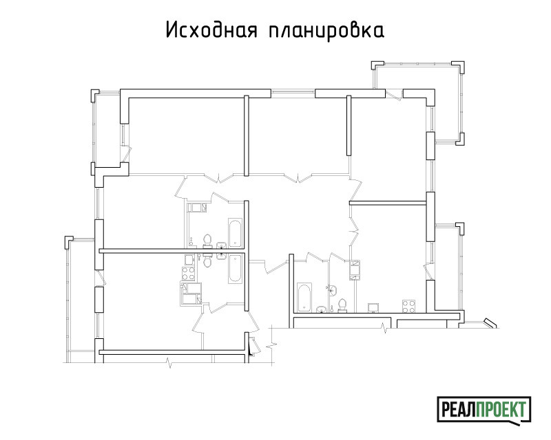 Объединение 4 к. квартиры со студией