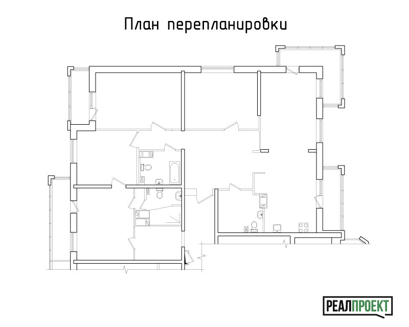 Обложка проекта: Перепланировка квартиры