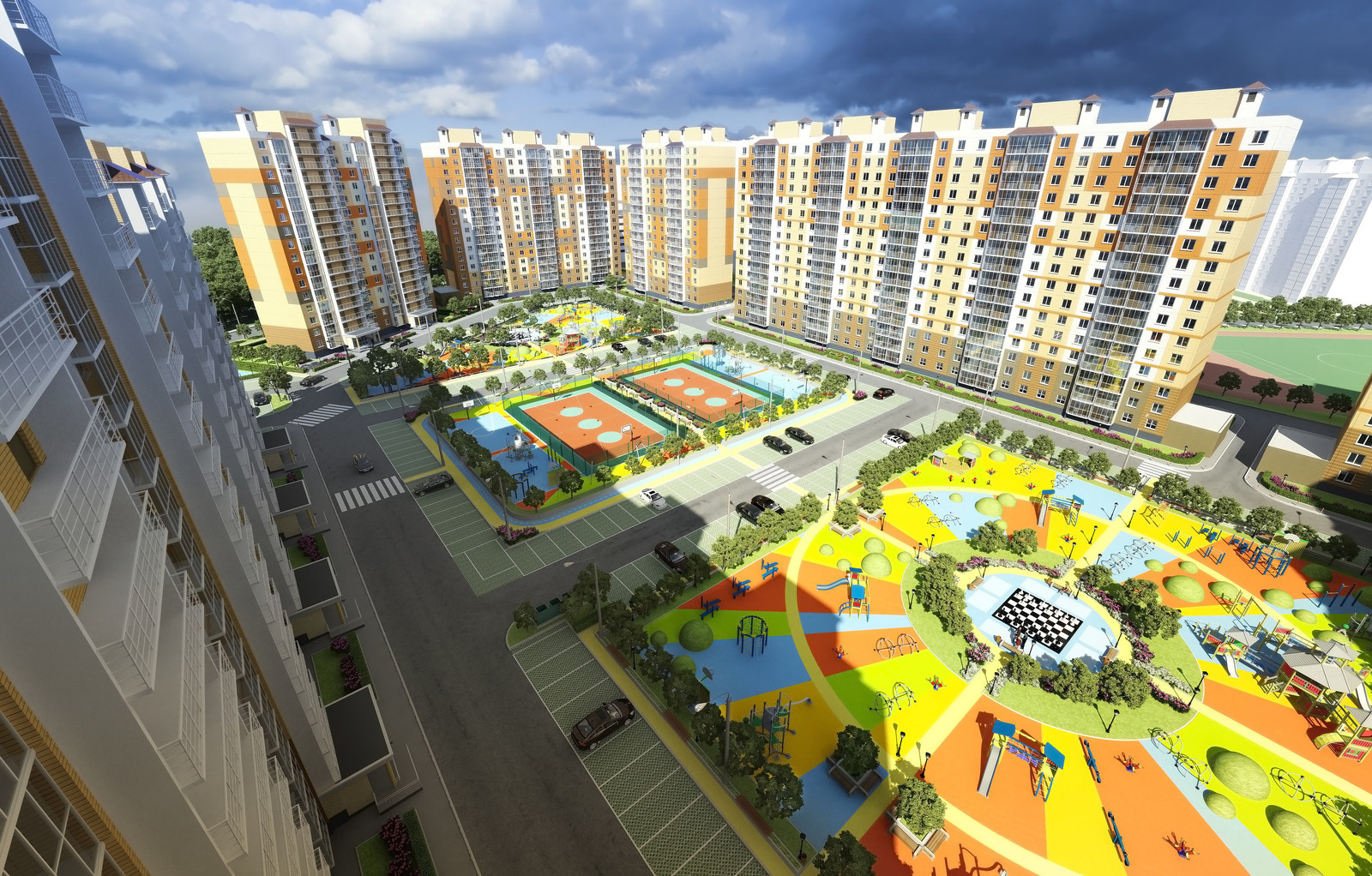 Дизайн благоустройства территории жилого квартала "Ясная поляна", г. Чебоксары