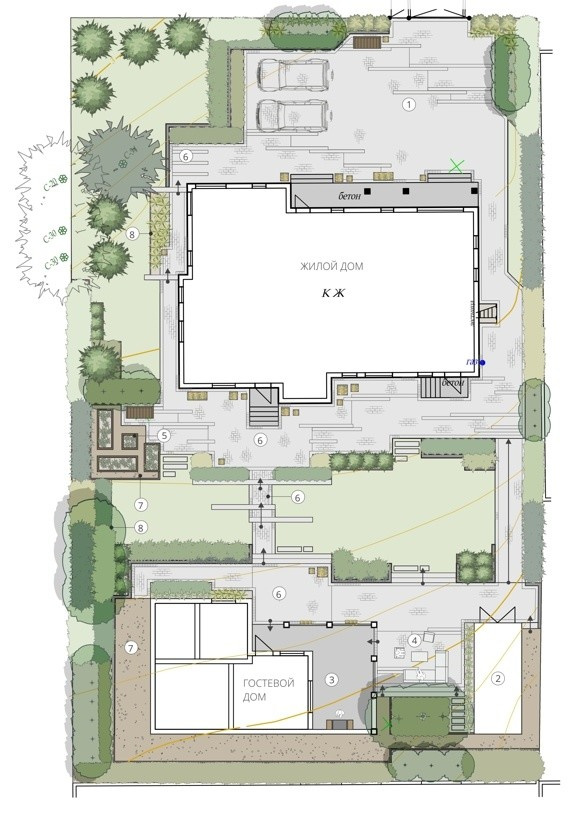 Проект сада в КП Небо. Генеральный план.