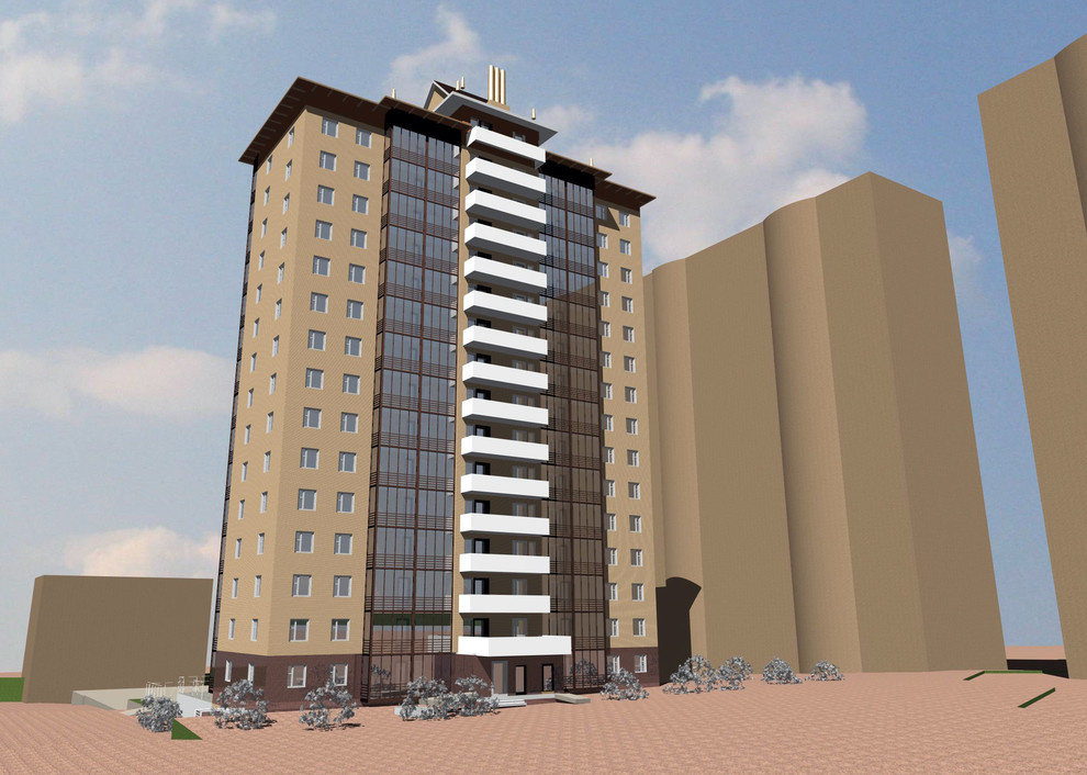 Обложка проекта: 15-этажный многоквартирный жилой дом на ул. Модогоева в г. Улан-Удэ