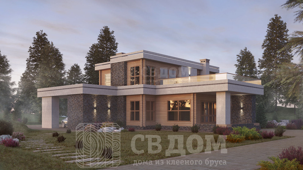 Проект дома из клееного бруса «СВДом №2С»