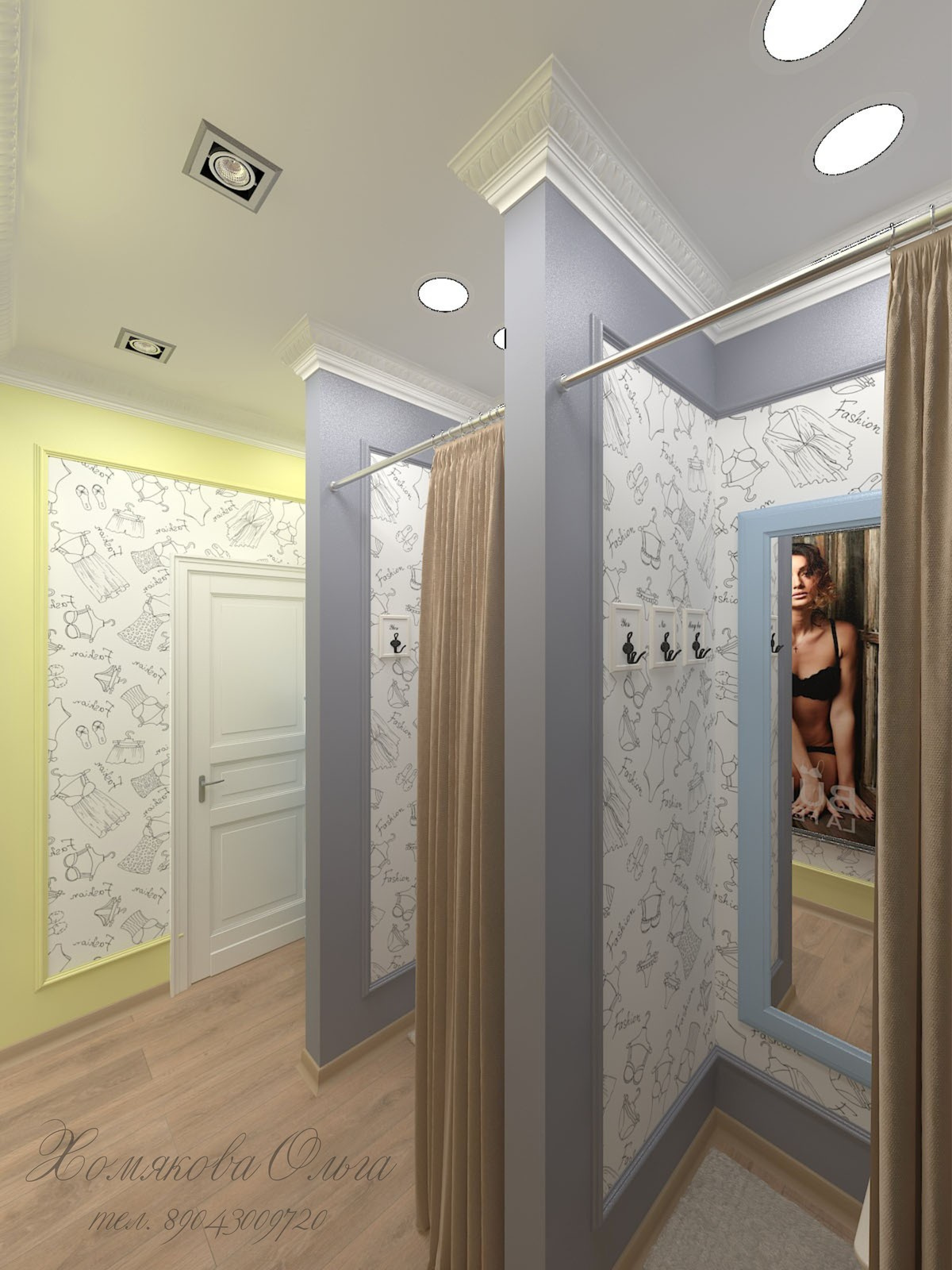 Интерьер бутика нижнего белья "BURO LA FEMME" Челябинск, ТРК Фокус