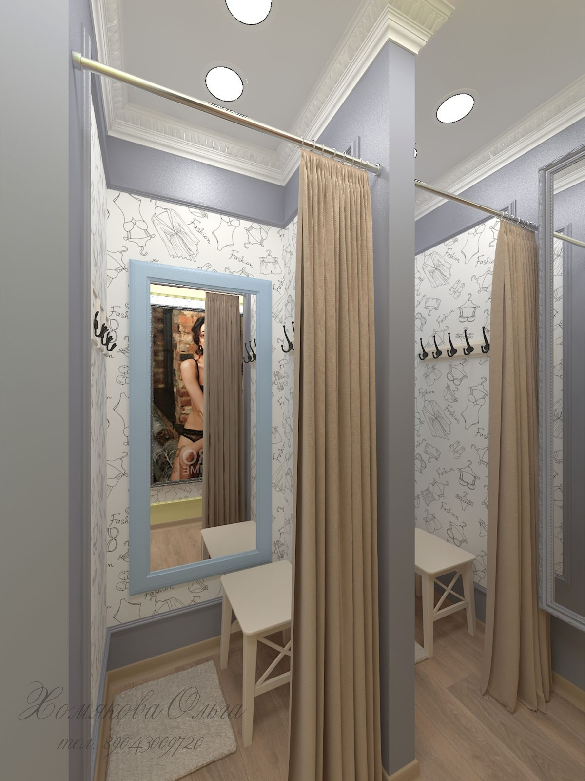 Интерьер бутика нижнего белья "BURO LA FEMME" Челябинск, ТРК Фокус
