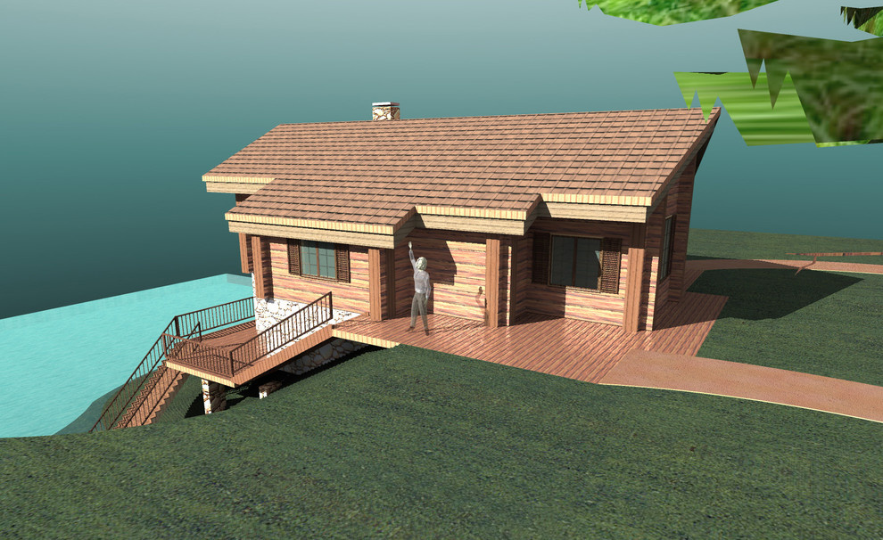 дом на склоне