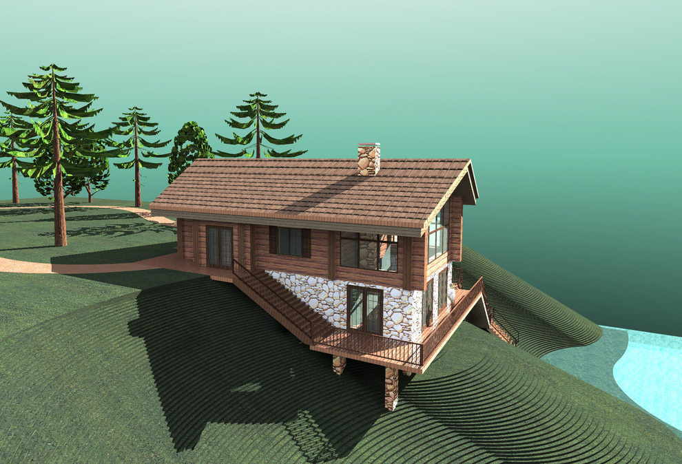 дом на склоне